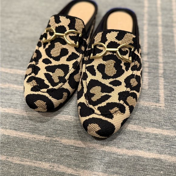 Rothy's Double Bit Leopard Loafer Mule 9 - Picture 3 of 5